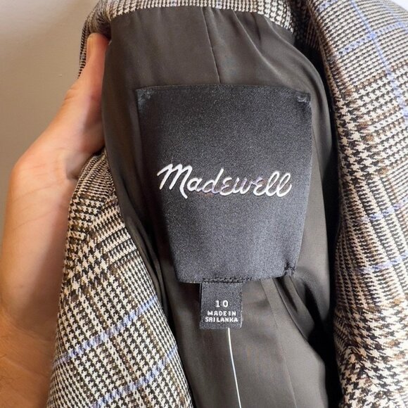 Madewell $238 The Kline Blazer Cooper Plaid Size 10 NS377 - Picture 10 of 14